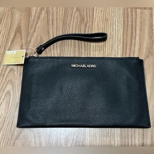 NWT Black Michael Kors Large Multi-Card Wristlet